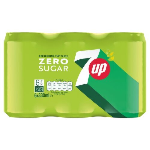 7up Zero Cans 6 Pack (330 ml)