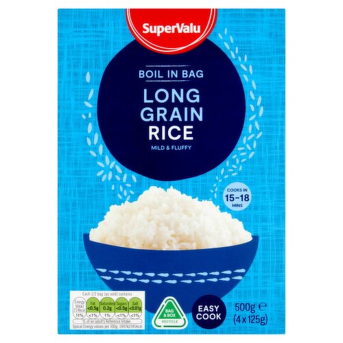 SuperValu Boil In The Bag Long Grain Rice (500 g)