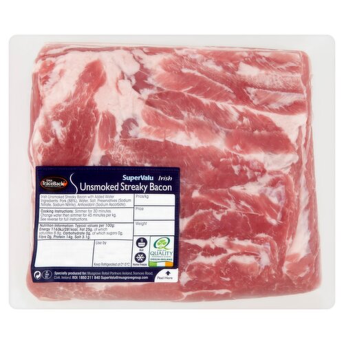 SuperValu Unsmoked Streaky Bacon