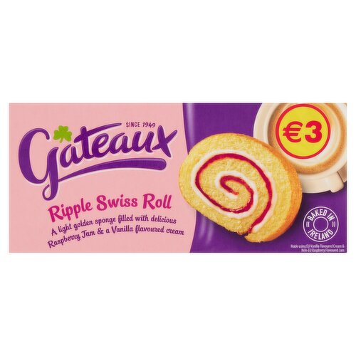 Gateaux Ripple Swiss Roll €3 PMP (205 g)