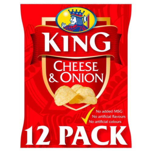 King Cheese & Onion Crisps Multipack 12 x 25g (300 g)