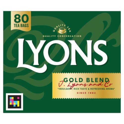 Lyons Gold Blend Tea Bags 80 Pack (250 g)