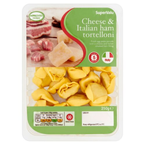 Supervalu Cheese & Italian Ham Tortelloni Pasta (250 g)