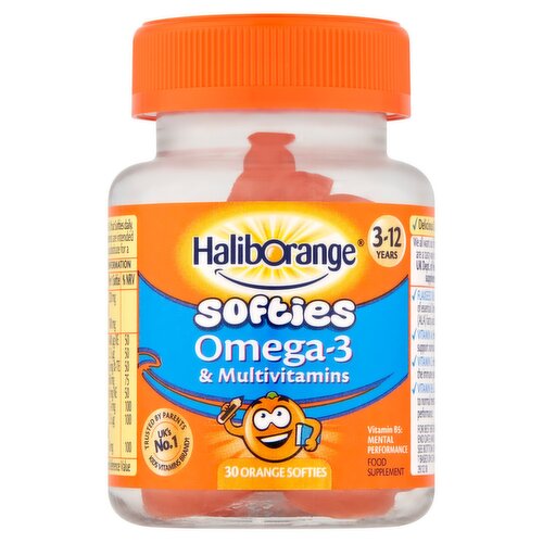 Haliborange Kids Omega-3 and Multivitamins Orange Softies (30 Piece)