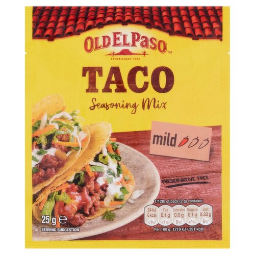 Old El Paso Mild Taco Seasoning Mix (25 g)