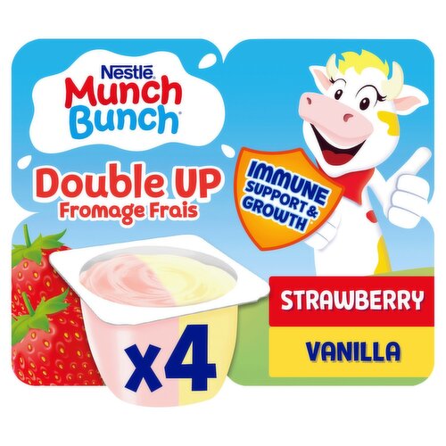 Munch Bunch Double Up Strawberry & Vanilla 4 Pack (85 g)