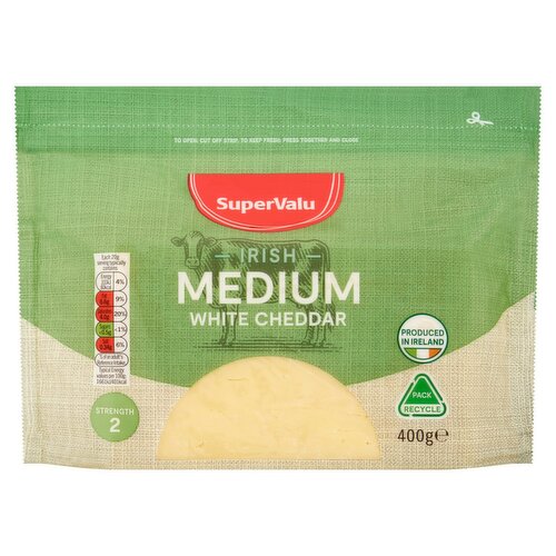 SuperValu Medium Cheese Block White (400 g)