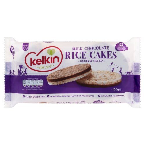 Kelkin Gluten Free Milk Chocolate Rice Cakes (100 g)