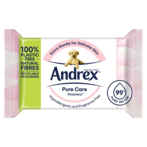 Andrex Toilet Tissue Washlets Pure Care (36 Piece)