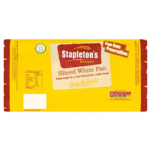 Stapletons Large Sliced White  (800 g)