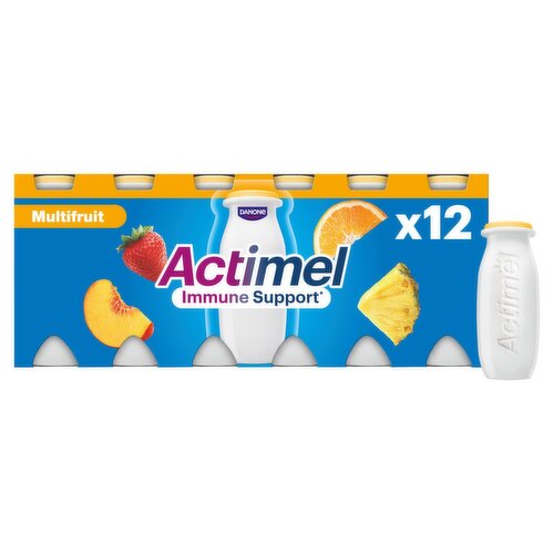 Danone Actimel Multifruit Yogurt Drink 12 Pack (100 g)