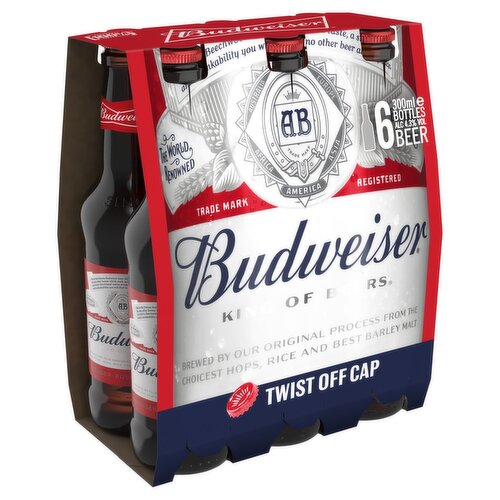 Budweiser Beer Bottle 6 Pack (300 ml)