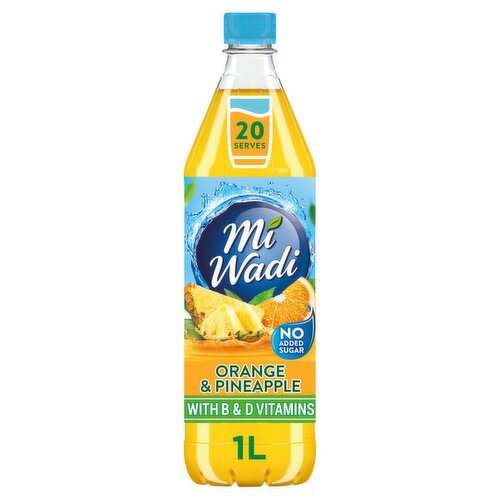 Mi Wadi Orange & Pineapple No Added Sugar Squash (1 L)