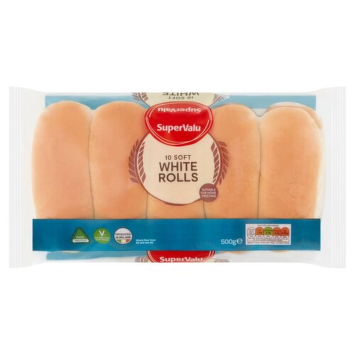 SuperValu White Soft Rolls 10 Pack (500 g)