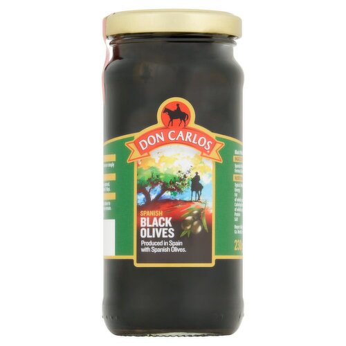 Don Carlos Spanish Pitted Black Olives (230 g)