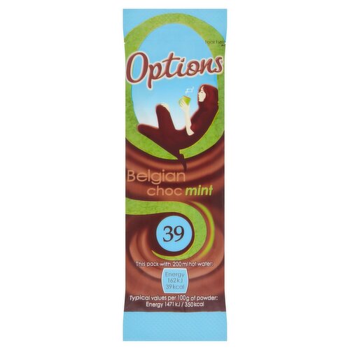 Options Belgian Chocolate Mint Drink (11 g)