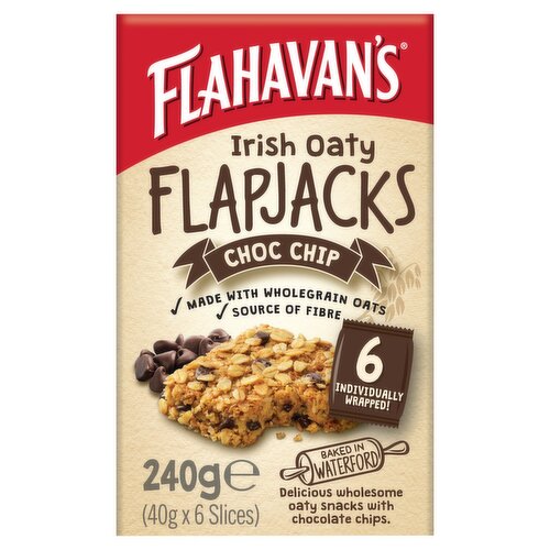 Flahavan's Irish Oaty Flapjacks Chocolate Chip 6 Pack (40 g)