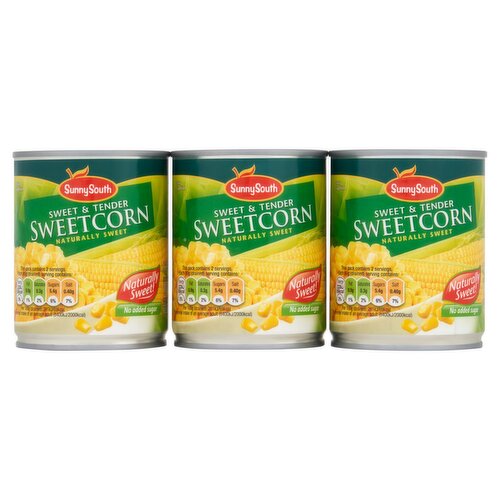 Sunny South Sweetcorn 3 Pack (198 g)