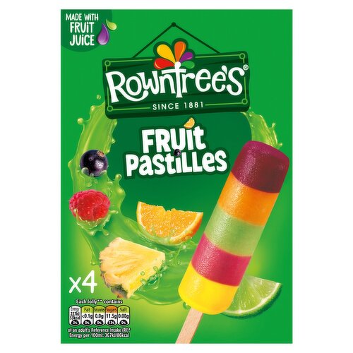 Rowntree's Fruit Pastille Ice Lollies 4 Pack (65 ml)