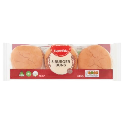 SuperValu Burger Buns 6 Pack (300 g)