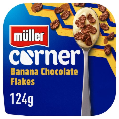 Muller Corner Banana Chocolate Flakes Yogurt (124 g)