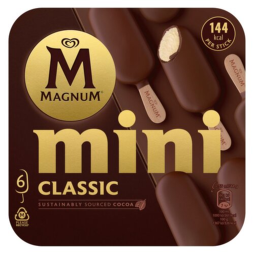 Magnum Mini Classic Ice Cream 6 Pack (55 ml)