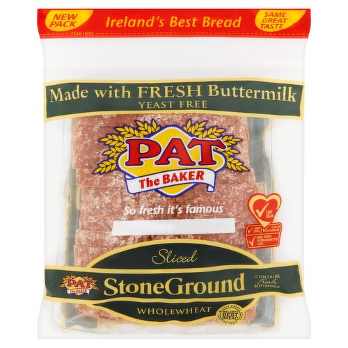 Pat The Baker Sliced Wholewheat Soda Bread (454 g)