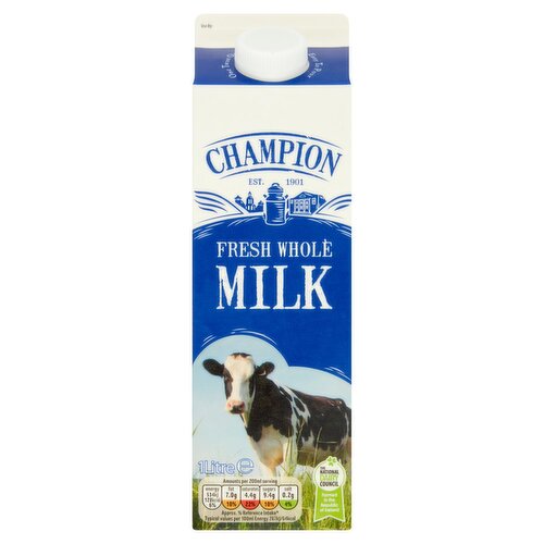 Champion Fresh Whole Milk  (1 L)