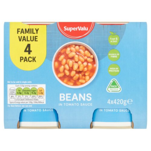 SuperValu Beans 4 Pack (420 g)