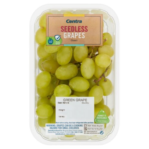 Centra White Seedless Grape Punnet  (500 g)