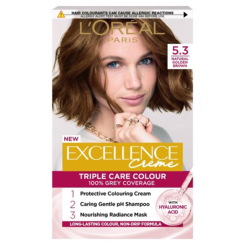 L'Oreal Excellence Creme Gloss Natural Golden Brown Hair Colour (197 g)