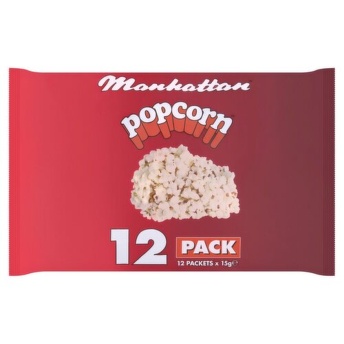 Manhattan Salted Popcorn Bags 12 Pack (180 g)