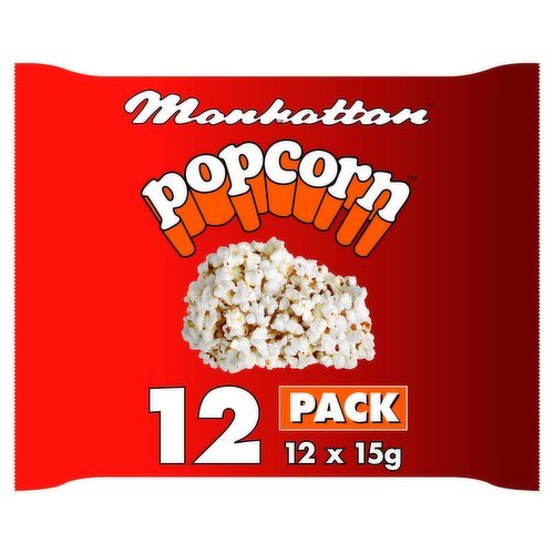 Manhattan Salted Popcorn Bags 12 Pack (180 g)