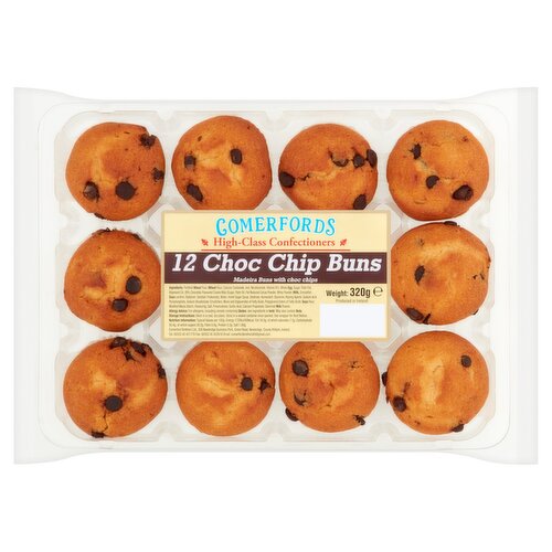 Comerfords Chocolate Chip Buns 12 Pack (150 g)