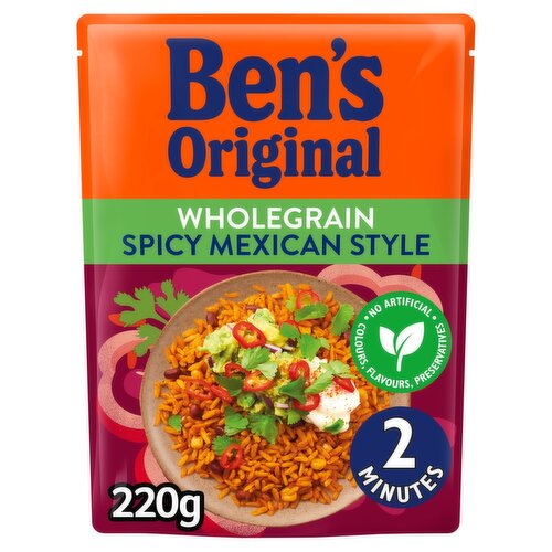 Ben's Original Wholegrain Spicy Mexican Style Rice Ready to Heat (220 g)