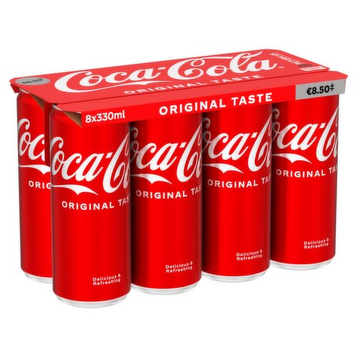 Coca Cola Original Cans 8 Pack (330 ml)