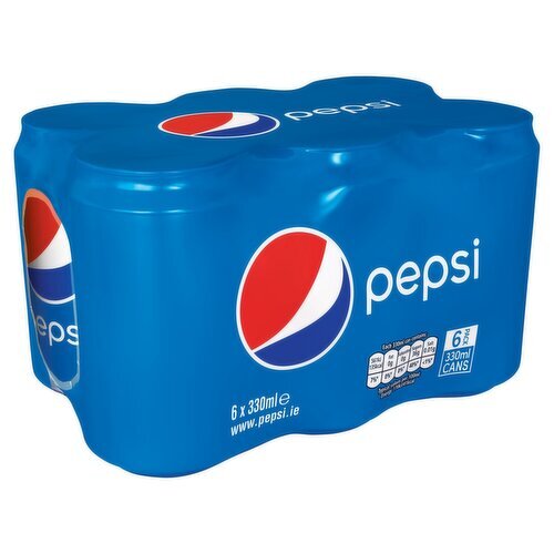 Pepsi Cola Cans 6 Pack (330 ml)