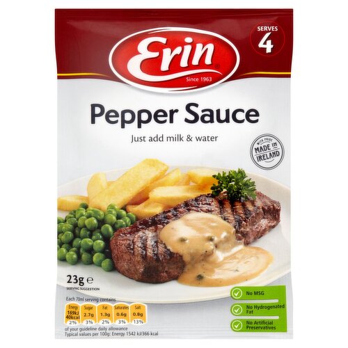 Erin Pour Over Sauce Sachet Pepper (23 g)