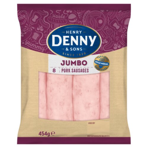 Denny Gold Medal Jumbo Sausages 8 Pack (454 g)