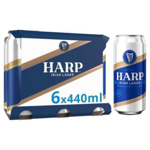 Harp Lager Can 6 Pack (440 ml)