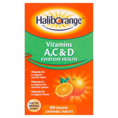 Haliborange Vitamins A,C&D Orange (60 Piece)