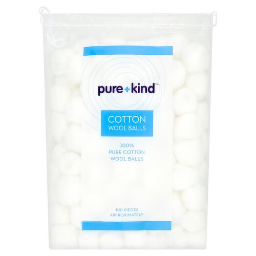 Pure + Kind Cotton Wool Balls (100 Piece)