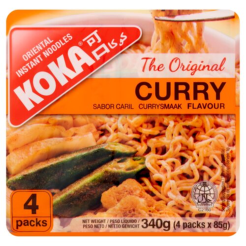 KOKA Original Curry Noodles 4 Pack (340 g)