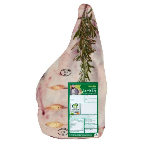 SuperValu Fresh Irish Lamb Leg With Butter & Rosemary (1 kg)