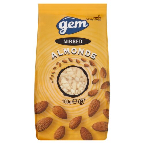 Gem Pac Almonds Nibbed   (100 g)