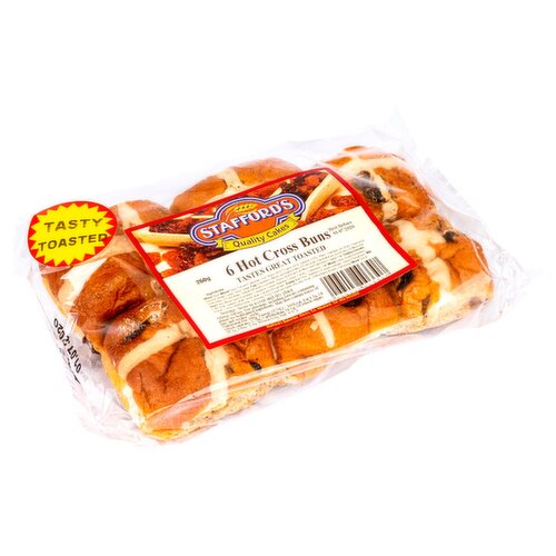 Staffords Hot Cross Buns 6 Pack  (6 Piece)