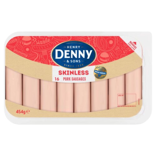 Denny Gold Medal 16 Skinless Sausages (454 g)