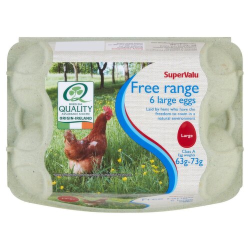 SuperValu Free Range Large Eggs (6 Piece)