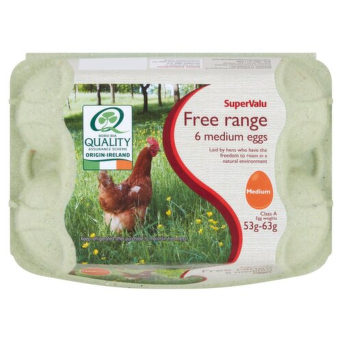 SuperValu Free Range Medium Eggs (6 Piece)