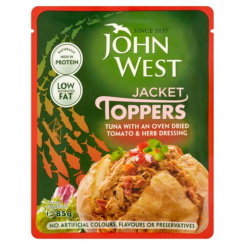 John West Jacket Toppers Tuna Tomato & Herb Dressing (85 g)